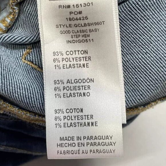 NEW GOOD AMERICAN Women's Jeans Good Classic Slim Size 4/27 Blue - Picture 4 of 7